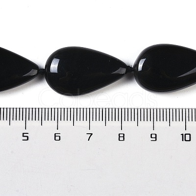 Natural Black Gemstone Beads Strands G-Q164-B01-03-1