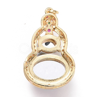 Brass Rhinestone Pendants ZIRC-Z020-02G-1