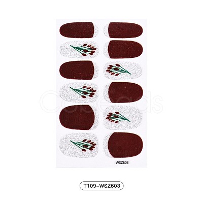 Avocados & Strawberries & Flowers Full Cover Nail Art Stickers MRMJ-T109-WSZ603-1