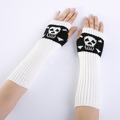 Polyacrylonitrile Fiber Yarn Knitting Long Fingerless Gloves COHT-PW0001-18A-1