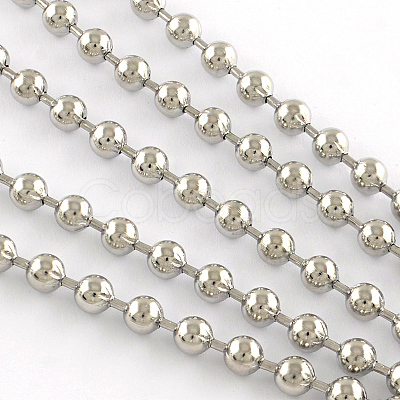 Tarnish Resistant 201 Stainless Steel Ball Chains CHS-R008-18-1