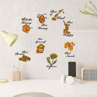 16 Sheets 8 Styles Waterproof PVC Wall Stickers DIY-WH0345-013-1