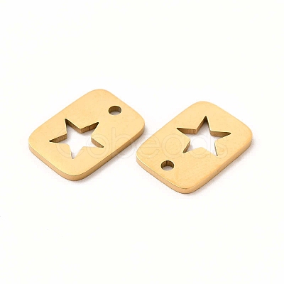 201 Stainless Steel Charms STAS-E188-01G-1