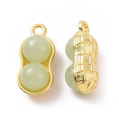 Alloy with Glass Imitation Jade Pendants FIND-G047-01G-02-1