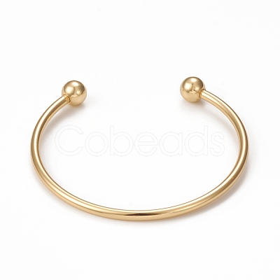 Rack Plating Brass Cuff Bangle Making KK-E078-01G-1