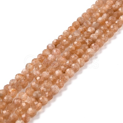 Natural Sunstone Beads Strands G-K315-B02-AA-1