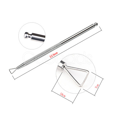 Double Head Stainless Steel Cuticle Pusher MRMJ-F001-45-1