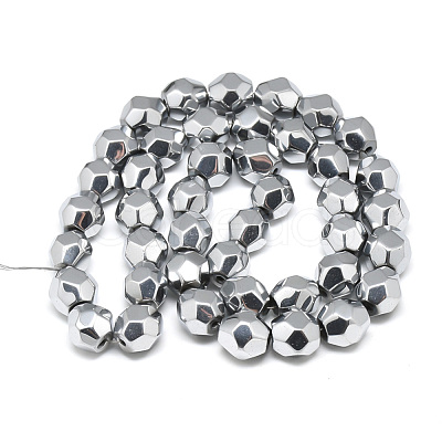 Electroplate Non-magnetic Synthetic Hematite Beads G-T061-32C-1