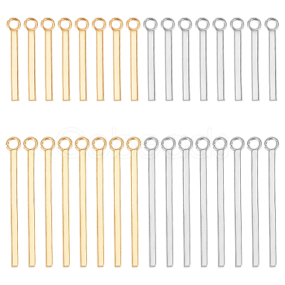 Unicraftale 32Pcs 4 Style 304 Stainless Steel Pendants STAS-UN0044-20-1