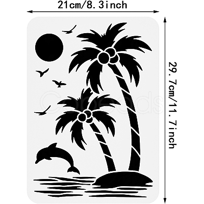 Plastic Drawing Painting Stencils Templates DIY-WH0396-0068-1