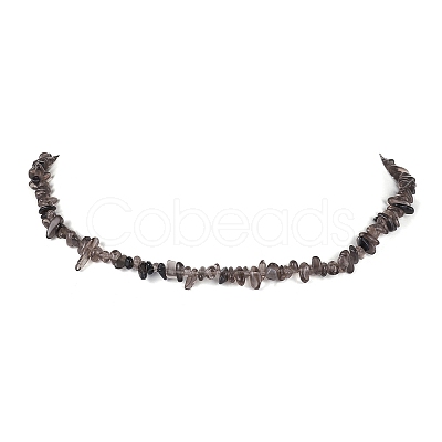 Natural Ice Obsidian Chip Beaded Necklace NJEW-JN04615-01-1