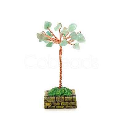 Green Aventurine Flower Garden Crushed Stone Fortune Tree Ornaments Mini Home Creative Office Decoration Crafts Small Ornaments PW-WG4CBFE-02-1