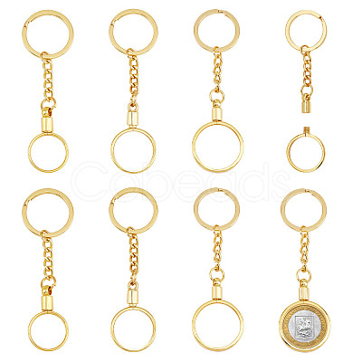 ARRICRAFT 6Pcs 3 Style Zinc Alloy Medallion or Coin Holder Keychain KEYC-AR0001-07-1