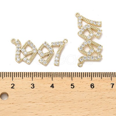 Brass Micro Pave Cubic Zirconia Pendants KK-K355-20G-1