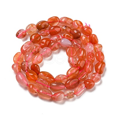 Natural Red Agate Beads Strands G-P497-01A-11-1