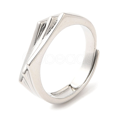 Rack Plating Brass Adjustable Ring for Women RJEW-Q770-27P-1