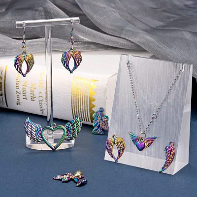 20Pcs 10 Style Rainbow Color Alloy Pendants FIND-LS0001-14MC-1