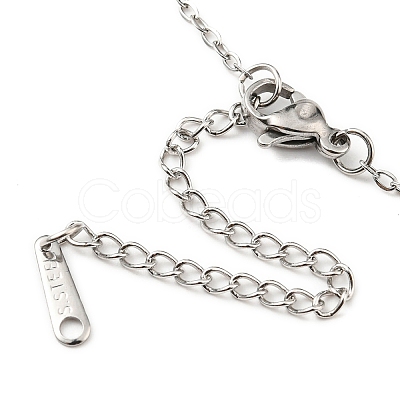 Non-Tarnish 201 Stainless Steel Cross with Sailor's Knot Pendant Necklace with Cable Chains NJEW-Q317-11P-1