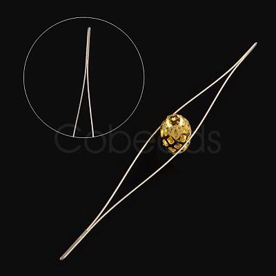 Iron Big Eye Beading Needles TOOL-R095-01-1