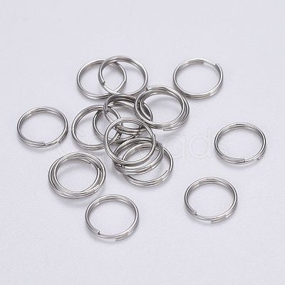 Tarnish Resistant 304 Stainless Steel Split Rings STAS-N015-11-8x0.6mm-1