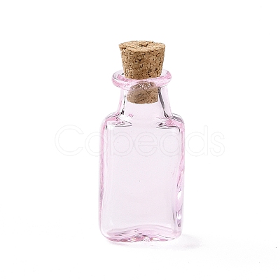 Rectangle Miniature Glass Bottles GLAA-H019-06G-1