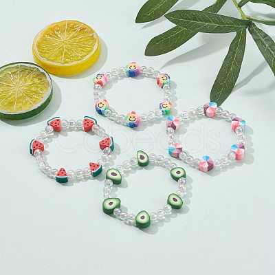 Stretch Kids Bracelets BJEW-JB06325-1