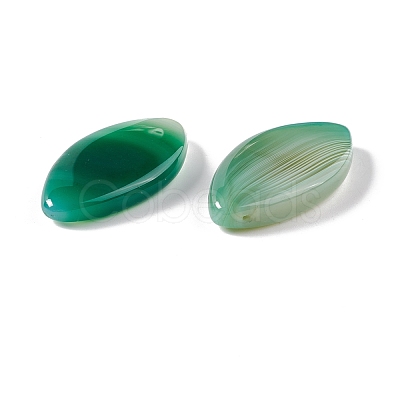 Natural Green Onyx Agate Pendants G-B030-10B-1