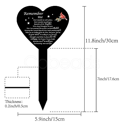 Acrylic Garden Stake AJEW-WH0383-002-1