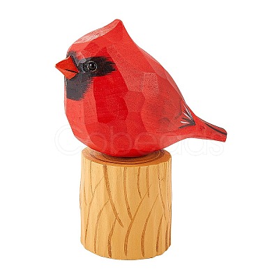 Wooden Birds and Tree Stump Ornaments JX721A-1