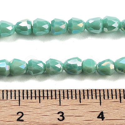 Electroplate Glass Beads Strands EGLA-D030-P4mm-B09-1