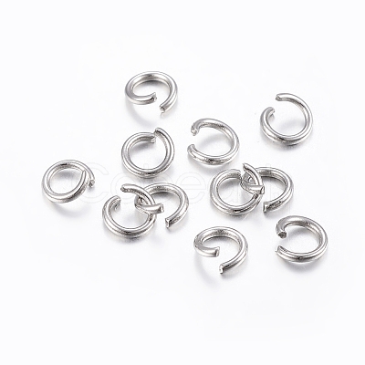 Tarnish Resistant 304 Stainless Steel Open Jump Rings STAS-H437-7x0.7mm-1