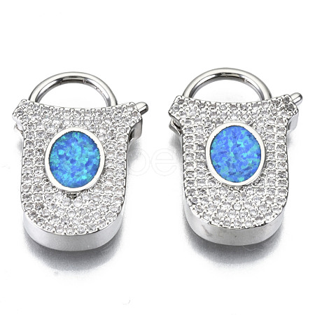 Hollow Filigree Brass Micro Pave Clear Cubic Zirconia Pendants ZIRC-S067-073A-P-NF-1