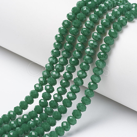 Opaque Solid Color Glass Beads Strands X1-EGLA-A034-P8mm-D09-1