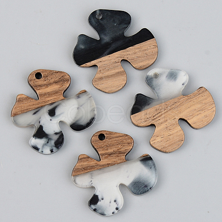 Resin & Walnut Wood Pendants RESI-S389-052B-A02-1