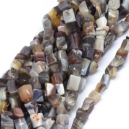 Natural Botswanna Agate Beads Strands G-O173-055-1