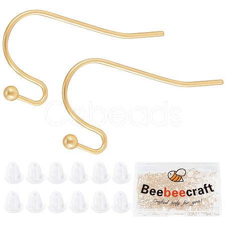 Beebeecraft 200Pcs 316 Surgical Stainless Steel Earring Hooks STAS-BBC0001-89-1