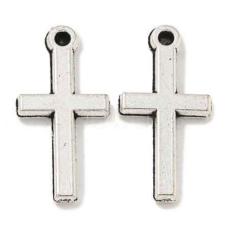 Tibetan Style Alloy Latin Cross Pendants TIBEP-Q040-068AS-NR-1