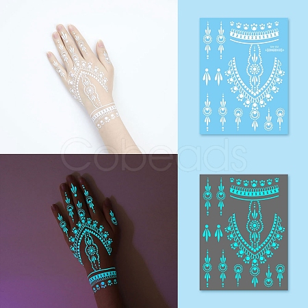 Luminous Removable Temporary Water Proof Tattoos Paper Stickers PW-WG69616-10-1