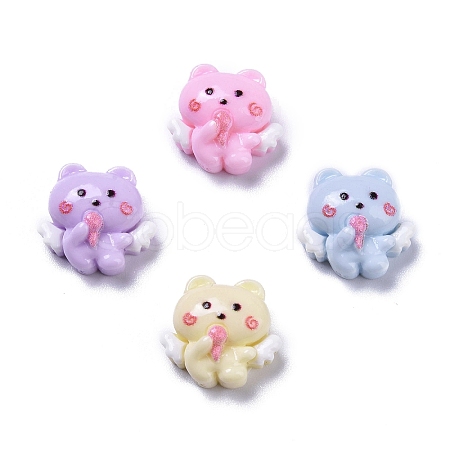 Opaque Cute Animal Resin Decoden Cabochons RESI-B024-02A-1