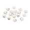 Opaque Spray Painted Glass Beads, Rondelle, Drawbench Style, White, 8x5mm, Hole: 2mm, about 1041pcs/500g