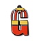 Circus Theme Printed Acrylic Pendants, Joker, Letter Charm, Letter G, 34x18.5x2mm, Hole: 1mm