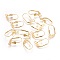 304 Stainless Steel Leverback Earrings Findings, with Loop, Real 18K Gold Plated, 19x6x12mm, Hole: 1.6mm