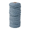 Cotton Macrame Cord, Round Macrame Rope for Wall Hangers, Boho Decorations, DIY Macrame Craft, Steel Blue, 3mm, about 54.68 Yards(50m)/Roll