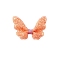 Glitter Butterfly Bowknot Alligator Hair Clips, Hair Accessories, Orange, 70x50x15mm