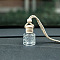 Column Glass Empty Refillable Car Perfume Bottle, Car Hanging Fragrance Essential Oil Diffuser Bottle Pendants Decor, with Wood Cap, Bisque, 5.4x3.1cm, Capacity: 8ml(0.27fl. oz)