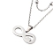 Stainless Steel Pendants Necklaces, Cable Chain Necklaces, Infinity, 16.93 inch(43cm) Pendant: 9x22mm