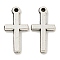 Tibetan Style Alloy Latin Cross Pendants, Cadmium Free & Lead Free, Antique Silver, 19x9.5x2mm, Hole: 1.5mm, about 1388pcs/1000g