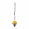 Glass Seed Beads Mobile Straps, Mushroom, Gold, 9.2cm