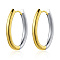 Stainless Steel Fashionable Ring Women's Earrings, Golden & Silver