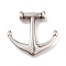 Non-Tarnish 304 Stainless Steel Cabochons, Polishing, Boat Anchor, Stainless Steel Color, 23x23x4mm